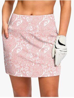 G Gradual Pink Paisley Athletic Skort